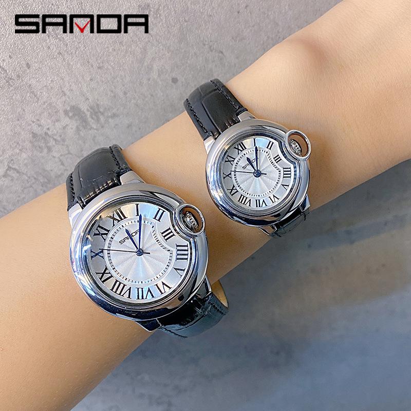 Sanda Retro Simple Couple Quartz Watches - Trendy, Cool, Luminous, Unisex Fashion Wristwatches