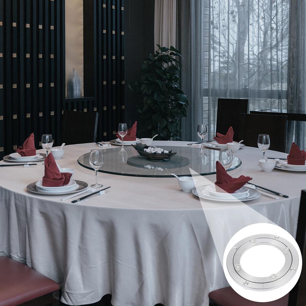 Professional Round Turntable Bearing Aluminum Alloy Material Sturdy Table Swivel Plate for Dining Room Meals Gift