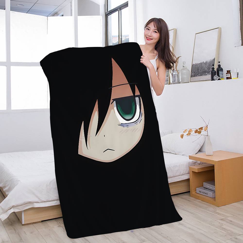 Anime Watamote Kuroki Tomoko Anime Beach Swimming Towel Soft Absorbent Washcloth Children's Gifts For Kids Travel Camping Gym