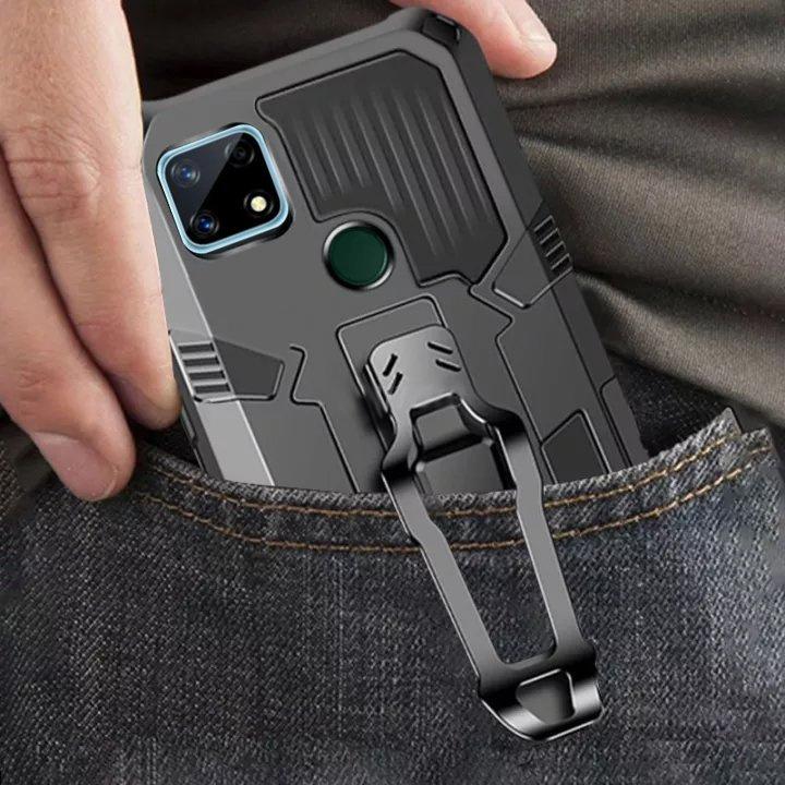 Hybrid KickStand case for Realme 7i, Black