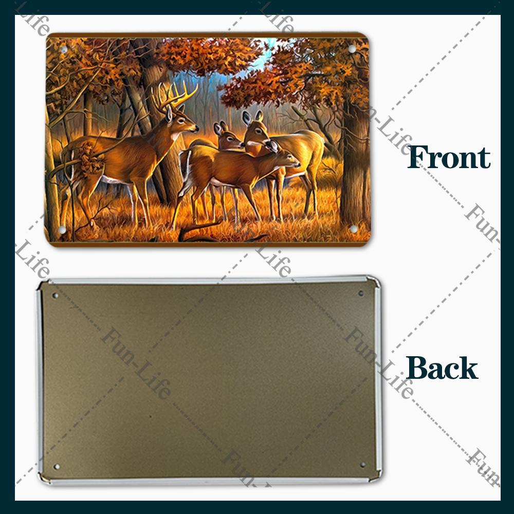 Forest Plate Poster Bird Vintage Home Decor Colorful Tree Retro Metal Tin Signs Pub Car Garage Wall Art Home Decor 20x30cm