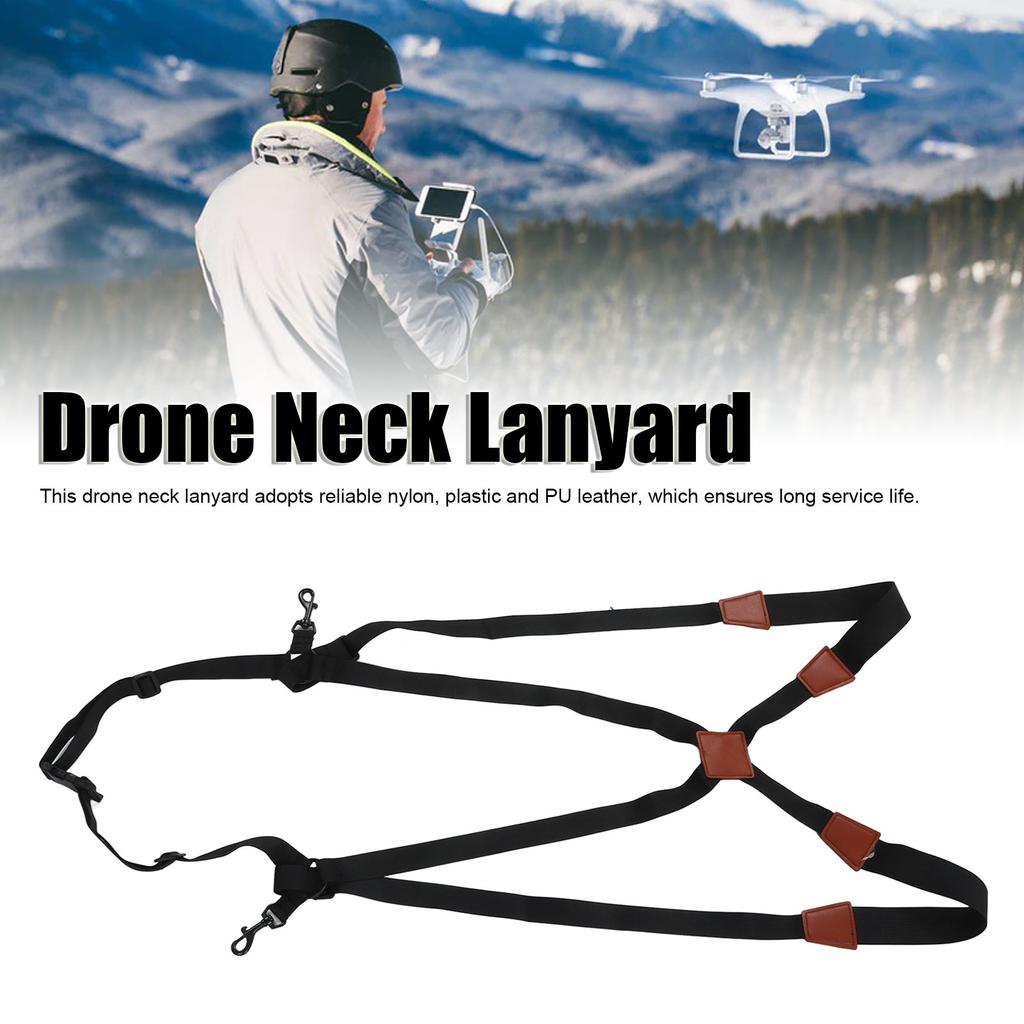 Drone Neck Lanyard Black Nylon Plastic PU Leather Effort Saving RC Racer Controller Strap for Adults Shoulder Outdoor