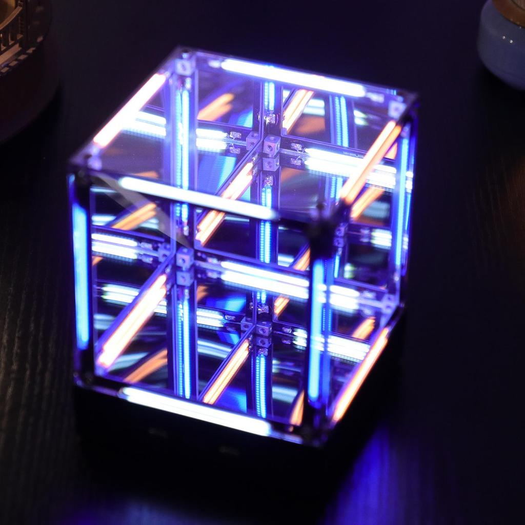 Dormin 4D Space Hypercube Night Light, Creative Atmosphere Lamp, Esports Room Cube Blind Box Figurine, Desk Decorator