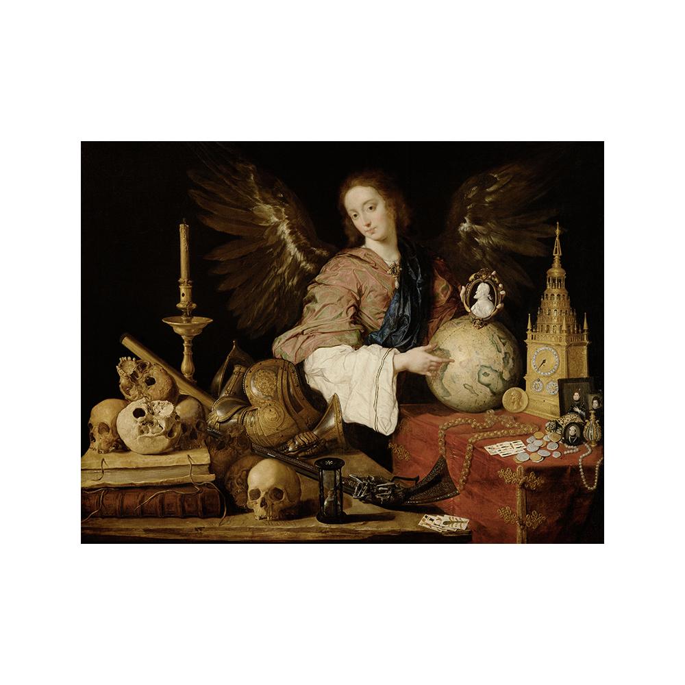 

Vanitas by Pereda Ретро Картина Печать на холсте Настенный художественный постер Череп Ангел Женщина Картина для подарка Гостиная Домашний декор Cuadros 21x30cm No Framed