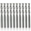 10pcs 1/8 Inch 2-Flutes Flat Nose Spiral Carbide End Mill CNC Router Bits 22mm