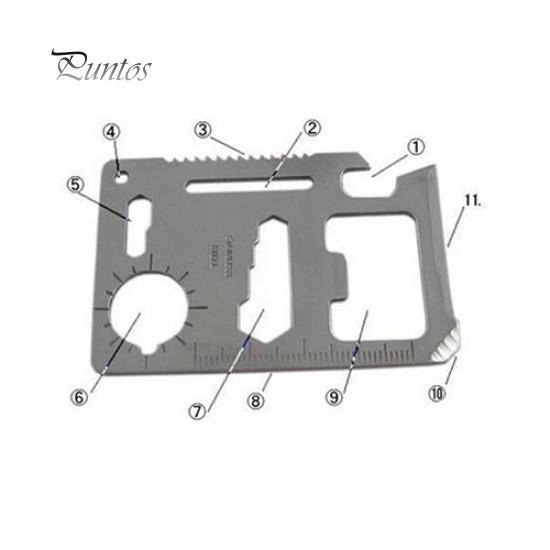 11 In 1 Pocket Card Knife Hunting Survival Military Multi-function