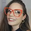 Women Fashion Eyewear  Trending Unisex Spectacle Glasses Optical Eyeglasse Frames Metal Bending Leg Blue Light Block Glasses