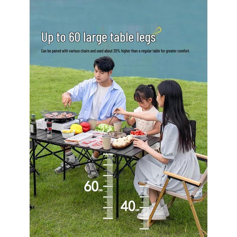 HANDUNYOU Portable Picnic Table and Chair Set