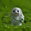 Resin Rabbit White Figurines Toy Model Desktop Car Decoration Accessories Gift