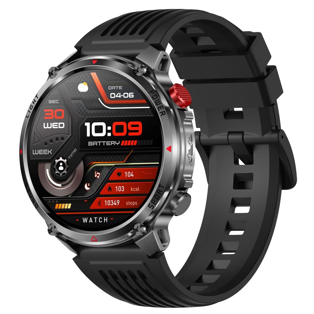 HT45 Smart Watch TFT Display Silicone Band NFC Wireless Charging Heart Rate Sleep Monitor Blood Pressure Step Counter Compass