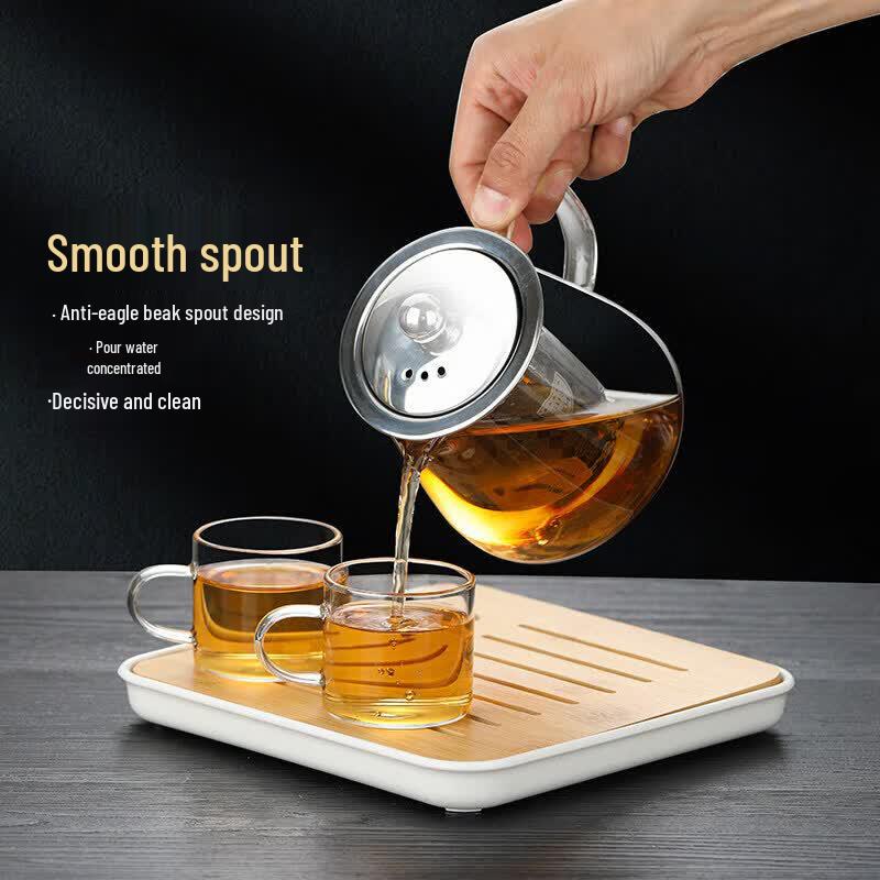 Qiwei Heat-Resistant Glass Tea Infuser Pot