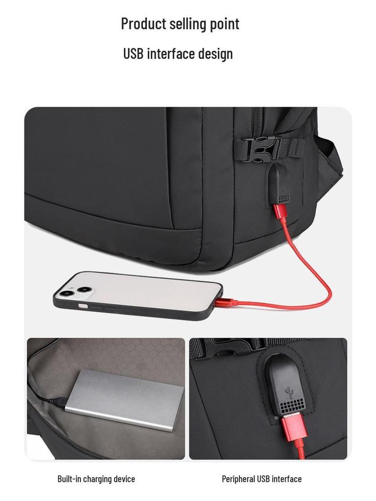 Men's Lightweight Multifunctional Laptop Backpack for Business and Commuting