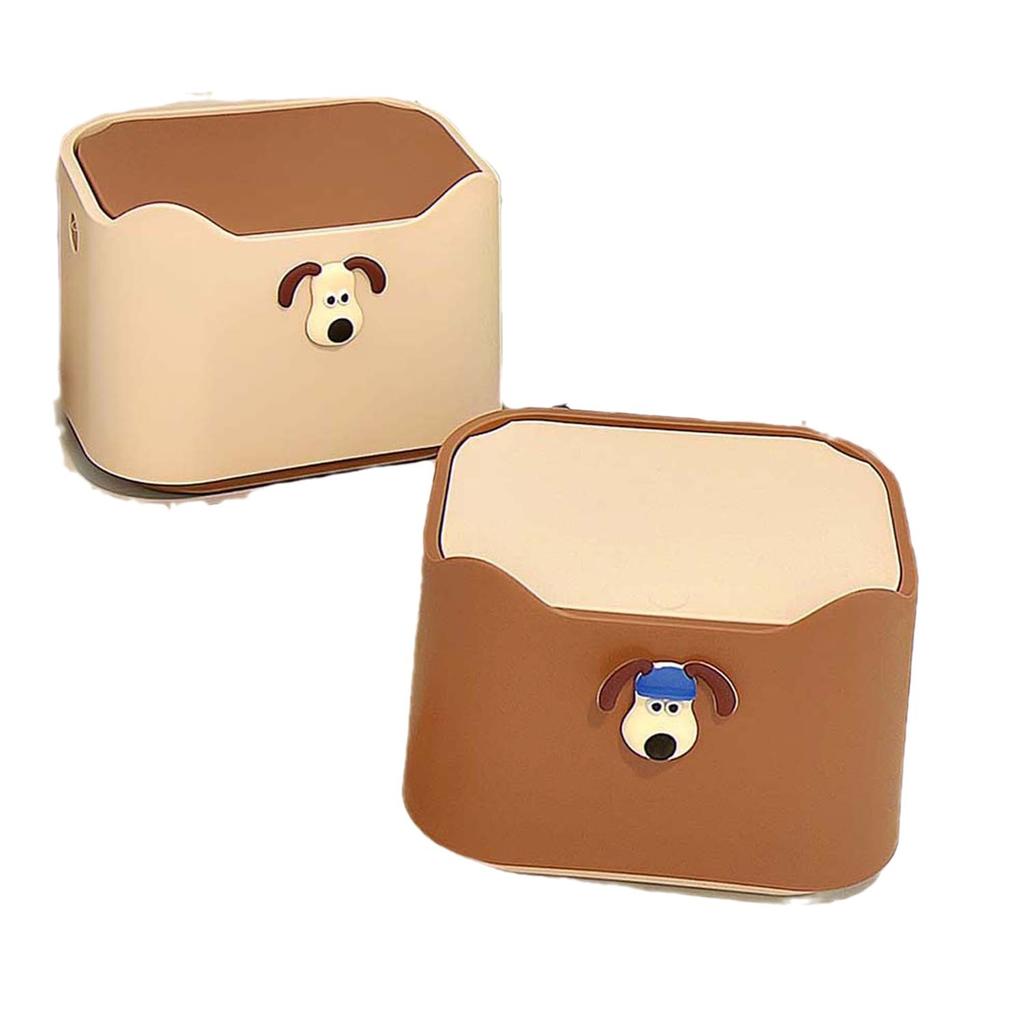 Tabletop Trash Can Household Mini Press Pop Cover Desk Paper Basket Student Female Dormitory Bedside Small Storage Bucket