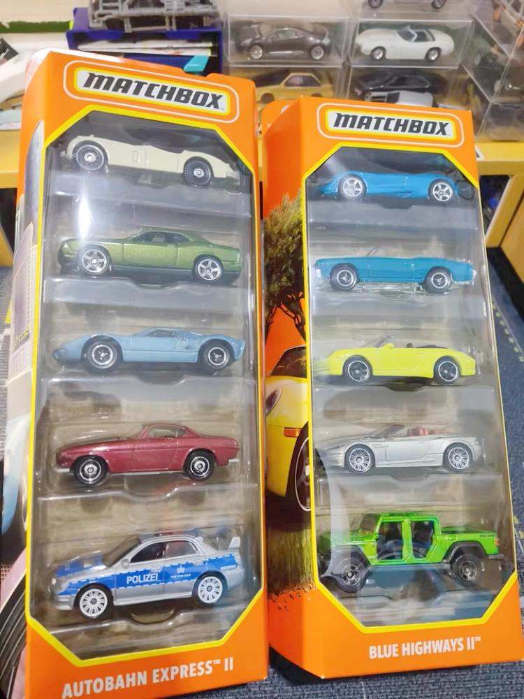 Heiß- 5-teiliges Oldtimer-Modellset in Verpackung,1:64er Legierung Sportwagen Spielzeug, Geschenkspielzeug für Kinder