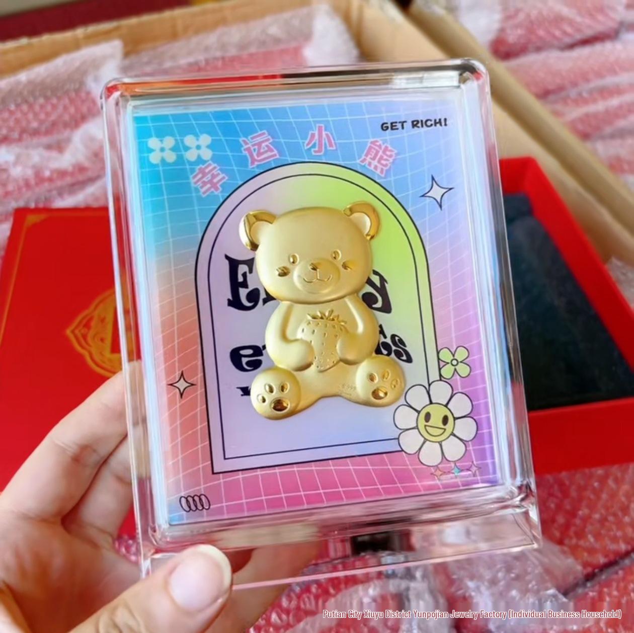 Lucky Bear 999 Pure Gold 20mg Ornament – Bestseller Jewelry Gift