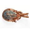 Quality 61.75 ct Natural Jasper Pear Cut Copper Wrapped Pendant Gemstone Jewelry Gift