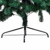 Vidaxl Choinka Z Lampkami I Bombkami, Połówka, Zielona, 150 Cm