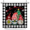 Merry Christmas Snowman Shower Curtains Waterproof Bath Curtain Santa Claus Snowflake for Bathroom Home Decor with Hooks