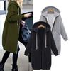 Women Long Sleeve Solid Color Coat Thick S Drawstring Long Lady Jacket Women Clothes