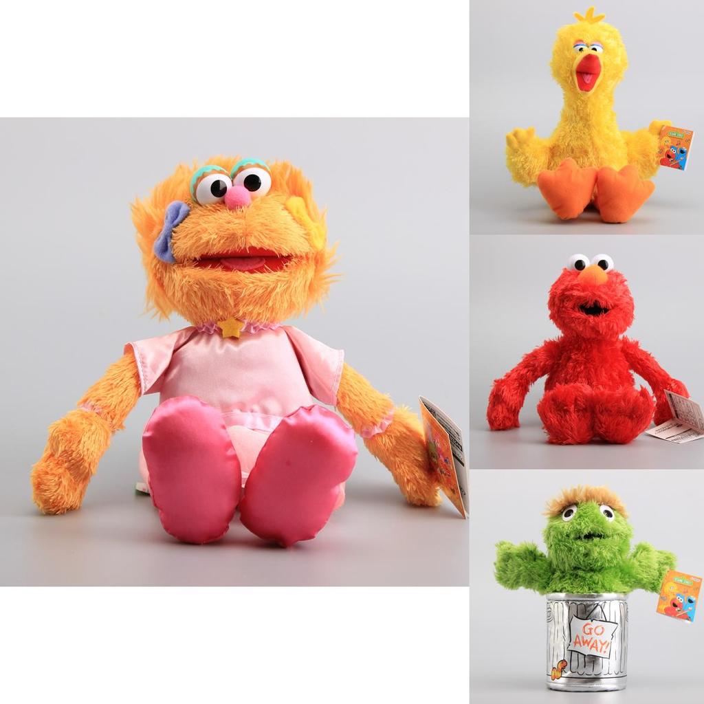 High Quality Sesame Street Plush Elmo Zoe Ernie Oscar Cookie Grover Bird Nwt Toys