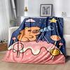1pc Cute Bear Watching Stars Blanket Comfortable Soft Lightweight All Season Multi Purpose Blanket Travel Camping Picnics Sofa Office Bedroom Friends