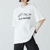 Li-Ning Sport Fashion Series Large Logo Printed Round Neck Short Sleeve T-Shirt Unisex Tops YHST165-1