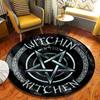 Kitchen Crystal Witch Round Area Rugs Indoor Circle Rug Halloween Entryway Doormat Floor Carpet for Bedroom Living Room Mat