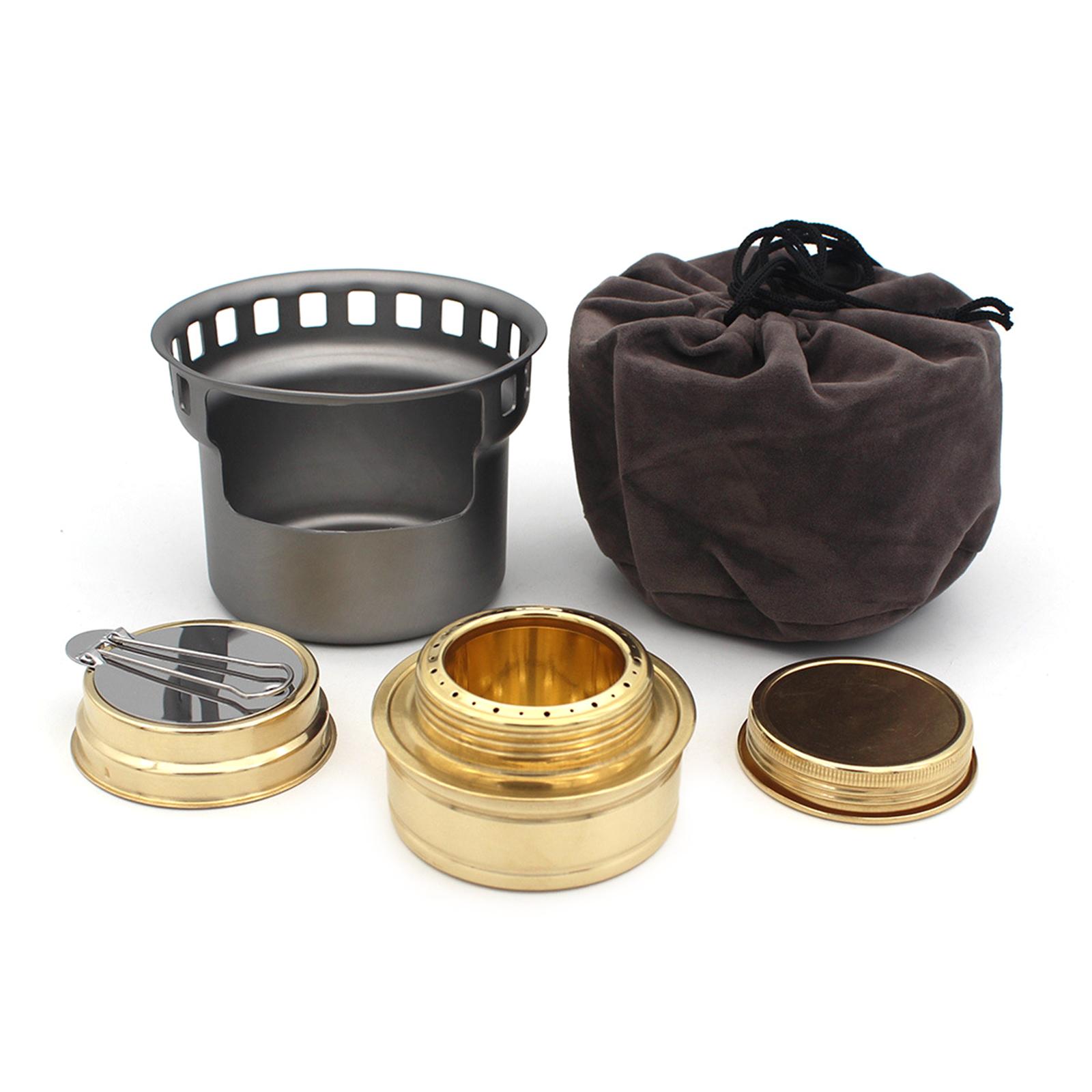 

Уличные ветрозащитные походные плиты Портативная спиртовая горелка Печь для пикника и барбекю для кемпинга на открытом воздухе, пеших походов, альпинизма серый