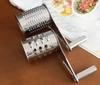 Stainless Steel Hand-Crank Rotary Cheese Grater for Kitchen Use