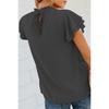 Summer new jacquard chiffon shirt for women, loose fit, round neck, pullover, short sleeve T-shirt