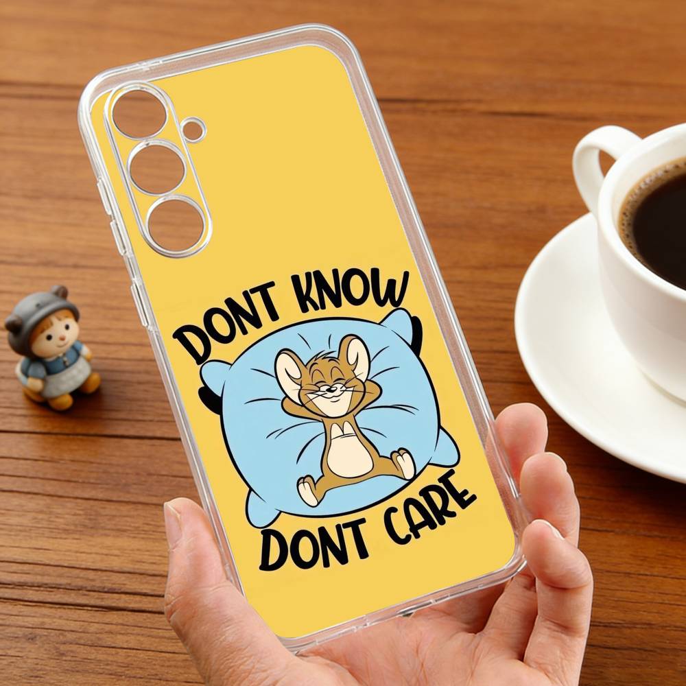 F-Funny TomS Cartoon J-JerryS phone Case For Samsung S30,23,21,22,20, FE lite,S10,9,8,7 PIus Note20ultra Soft Transparent