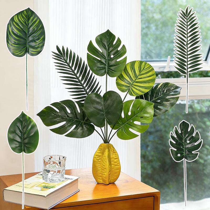 Artificial Monstera Deliciosa Leaf Artificial Flowers Artificial Plant Home Decor Outdoor Decor and Accessories Table Decor