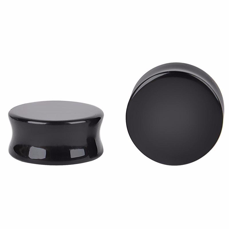Obsidian Ear Expander: Exquisite Piercing Jewelry for Cartilage, 5-25mm