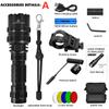 High Lum LED  Hunting Flashlight L2 Night Scout Lights USB Rechargeable Waterproof Torch Outdoor Lighting