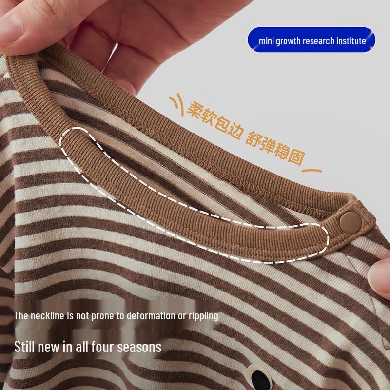 Minibala Kids' Striped Pure Cotton Long-Sleeve T-Shirt