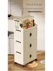 Multi-Layer Folding Bookcase with Wheels - Double Door, Moisture-Proof, Large Capacity, No Assembly Required.
