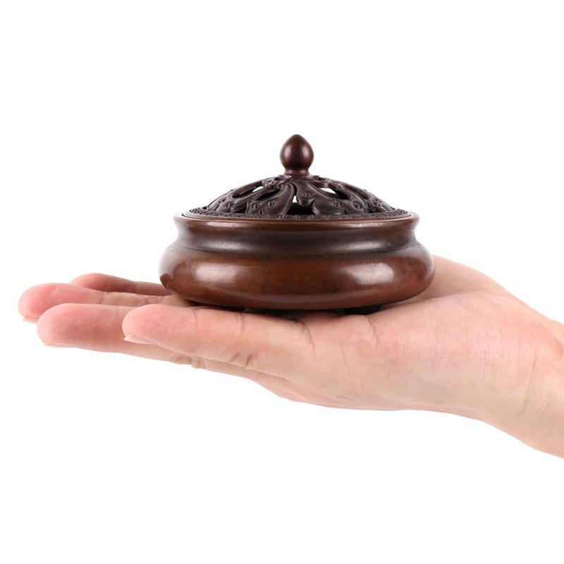 Copper Incense and Coil Burner for Tea Ceremony & Buddha Offerings