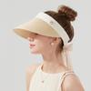 Cool Straw Hat Children's Outdoor Big Eaves Straw Hat Summer Shade Sunscreen Hat Versatile Fashion Ribbon Empty Top Hat