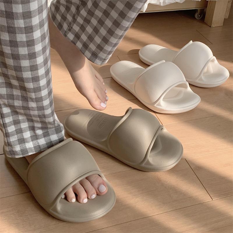 New Home Bedroom Shoes: Casual, Simple and Comfortable One-shoulder Flip-flops