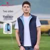 MONTAGUT Men's Reversible Lightweight Zipper Vest