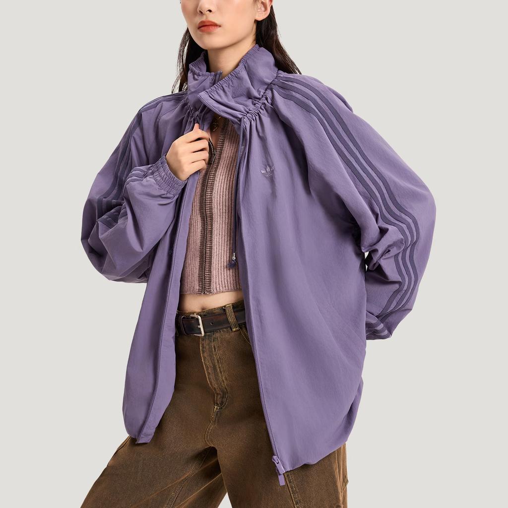Adidas Originals FW25 Oversized Track Top Retro Sports Loose Fit Hooded Long Sleeve Jacket Women jackets KR2626