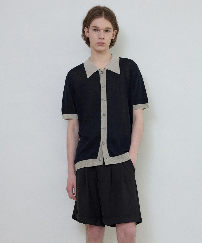 Wednesday Oasis Summer Double-Pleat Half Stretch Slacks_Black(Wc25-Pt05)