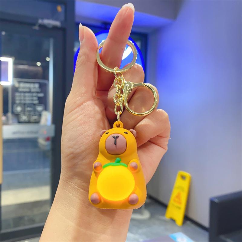 Creative Cartoon Kapibara Capybara Jun Keychain Doll Boys and Girls Cute Bag Pendant Small Gift