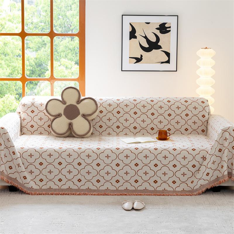 All-inclusive high-end feeling, universal in all seasons, all-in-one cover blanket, chenille sofa towel, non-slip cover cloth sofa cushion.