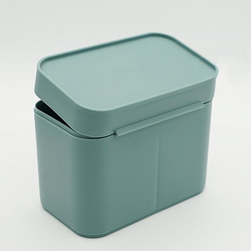 Cotton Pads Swab Nail Wipes Makeup Brushes Organizer Storage Box Holder Container Case Independent Double-Compartment
