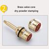 Drip Resistant Faucet Valves Replacement Brass Ceramic Stem Disc Cartridges Hot And Cold Water Spool Easy to Install