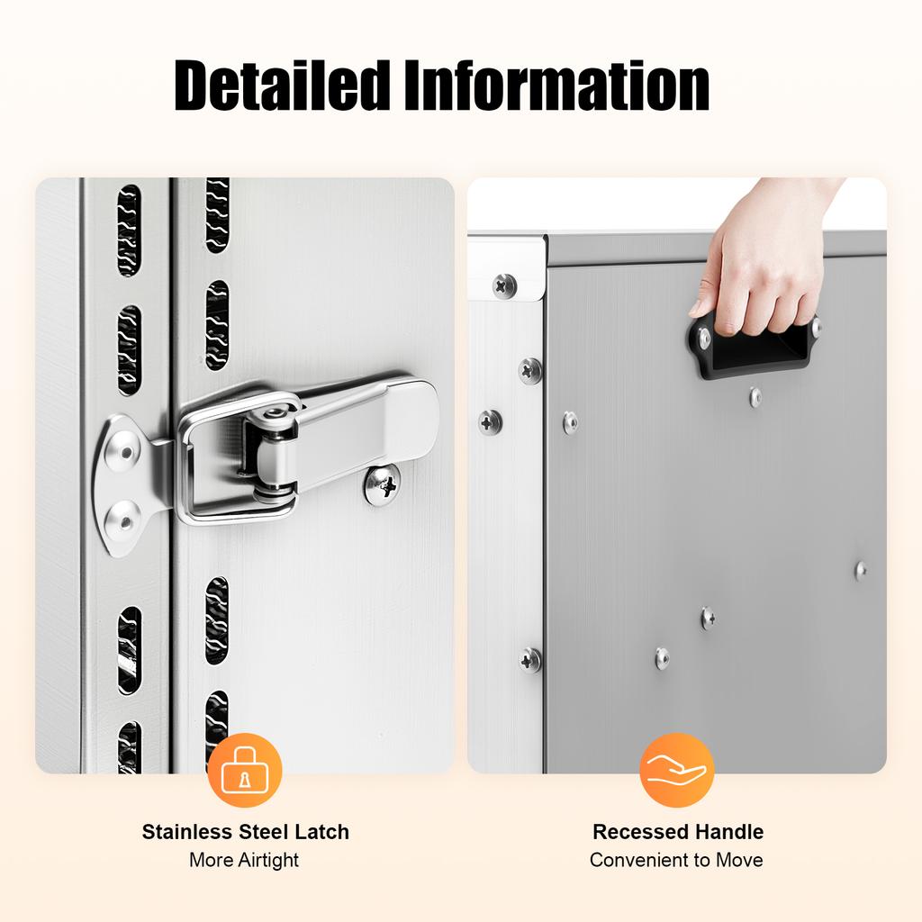 Professional 800W 18-Tray Food Dehydrator, Stainless Steel Dryer for Jerky, Fruits, Vegetables, Herbs