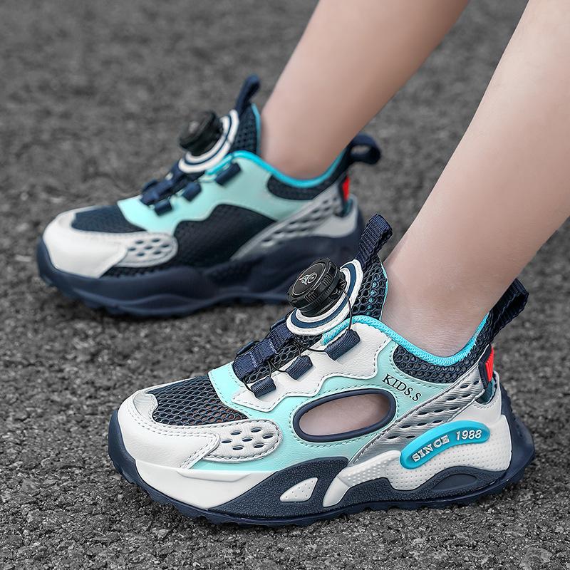 Boys sandals 2025 new summer children's baotou sports single mesh shoes older children's mesh non-slip girls frame shoes