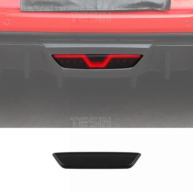 TESIN Car Rear Tail Light Cover Fog Light Wheel Eyebrow Lamp Decoration Cover for Ford Mustang 2018 2019 2020 2021 2022 2023 Rear Fog Light