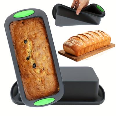 1pc Silicone Rectangular Toast Oven Tray,Non Stick, Flexible Baking Pan for Muffins, Bread, Pies, Cakes, Chocolates, Jelly, Kitchen Baking Essentials